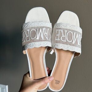 Wild Fable White Lace AMORE Slide Sandals